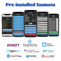 Prise intelligente Tasmota EU 16A 20A compatible avec Alexa, Google Home, application de contrôle à distance, surveillance de la consommation, programmation, commande vocale pour prise électrique