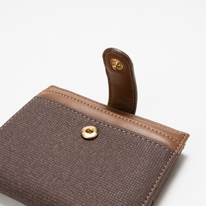 <b>Brown</b> RFID Blocking Bifold <b>Wallet</b> Slim Short Zipper Card Holder Coin Pocket for Travel Daily Use - Product Image 4