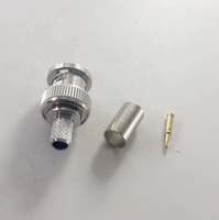 Connecteur coaxial BNC mâle étanche à sertir pour câble LMR240, prix usine, pour antenne CCTV et câble électrique RF
