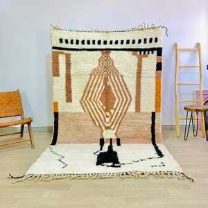 พรมขนสัตว์แบบถักมือสไตล์โมร็อกโกสำหรับใช้ในโรงแรมหรูหราปรับแต่งได้สำหรับสวดมนต์และปิกนิก - Product Image 2