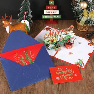 Tarjeta de Felicitación Navideña Personalizada al por Mayor, Tarjeta de Felicitación 3D con Diseño de Dibujos Animados, Nueva Tarjeta de Felicitación Navideña Pop-up 2026 con Sobre - Product Image 2
