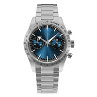 Reloj de acero inoxidable para hombre, cronómetro mecánico automático, con logotipo personalizado, precio de fábrica, para pedidos pequeños