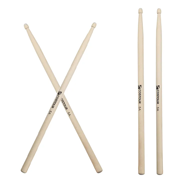 Costour Groothandel Custom Logo 5A/7A Wood Drumsticks Maple Drumstick