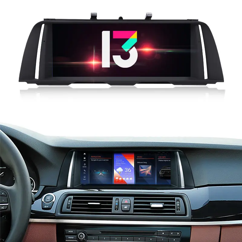 Kanor pemutar DVD mobil, Android 13 8 + 256G untuk BMW 5 Series F10 F11 CIC NBT tanpa navigasi GPS Stereo WIFi Carplay 4G Multimedia