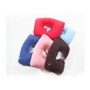 Almohada inflable en forma de U para el cuello del coche, 28x28x14cm, colores variados, reposacabezas de viaje para accesorios interiores de automóvil - Product Image 1