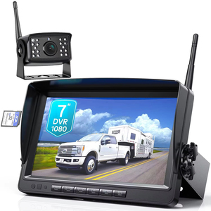 Telecamera di Retromarcia Wireless per Camion 1080P IP68 Impermeabile con Monitor da 7 Pollici e Linee Guida per Parcheggio, Registrazione su Scheda SD per Semirimorchi e Camper - Product Image 1