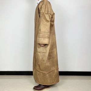 Groothandel OEM Nieuwe Aanwinst 2025 Nieuwe Mode Islamitische Saoedi-Arabische Winter Dikke Warme Polyester Kaftan Koeweit Bisht voor Heren - Product Image 4