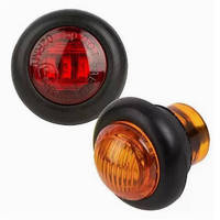 Feux de position LED ronds miniatures 12V 24V 3/4 pouce, étanches, type balle, pour camion, remorque, pick-up, camionnette, bus