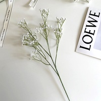 Bunga Baby's Breath Putih Tangkai Tunggal Buatan, Buket Pengantin, Rangkaian Bunga Artifisial, Dekorasi Rumah, Plastik, Fotografi Luar Ruangan