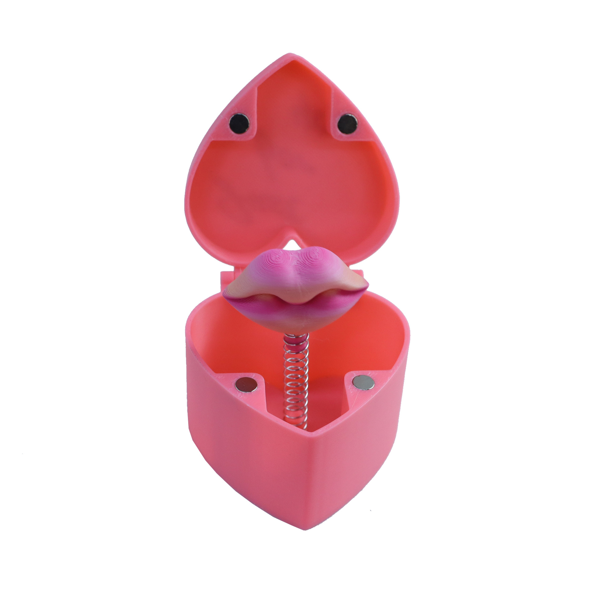 Boîte rose - lèvres rose pêche