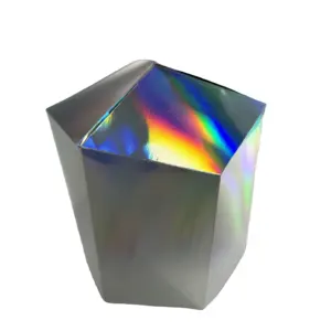 Caja de lujo personalizada precio razonable anillo de plata hexagonal con plegable
