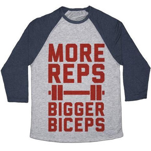 More Reps Bigger Biceps Unisex Tri-Blend <b>Baseball</b> <b>Tee</b> - Product Image 2
