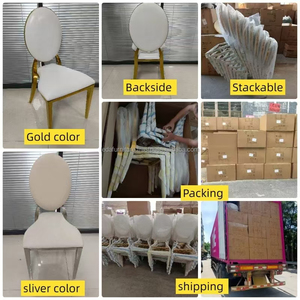 LEDA High-end Fashion Gold Edge Banquet <b>Chair</b> <b>White</b> <b>Black</b> Wedding <b>Chair</b> for Wedding Banquet Hotel - Product Image 5