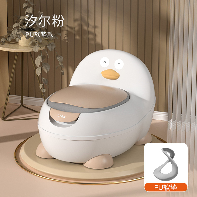 Xier Pink - [Coussin moelleux en PU] Siège de toilette Pingouin