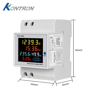 มิเตอร์วัดพลังงานไฟฟ้า KONTRON 6in1 110V/220V/380V แบบติดตั้งบนราง Din วัดค่า KWH แรงดันไฟฟ้า กระแสไฟฟ้า 100A ค่าตัวประกอบกำลังไฟฟ้า ความแม่นยำ 0.01% - Product Image 2