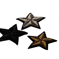 Parche Bordado Personalizado de Alta Gama con Lentejuelas y Cuentas, Diseño de Estrella 3D, para Gorras