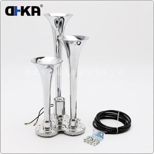 แตรเป่าลมแบบสามท่อ12V/24V 3ท่อแตรควบคุมด้วยเหล็กโครเมี่ยมสำหรับรถยนต์ AS033LAC - Product Image 3