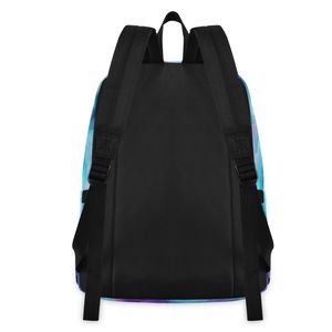 Low Moq Blue Watercolor Nylon Student Backpack Custom Design 2-Piece Kids School Bags <b>Sets</b> with <b>Lunch</b> Bag <b>Set</b> for Children - Product Image 6