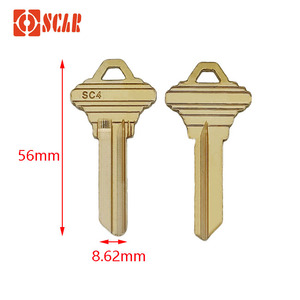 Llave de puerta popular adecuada para el mercado americano SC4 Llave de cobre en blanco Suministros de <span class=keywords><strong>cerrajero</strong></span> Llaves de latón - Product Image 3