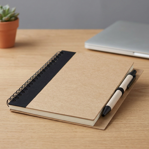 Quaderno Riciclato Priestly Senza Marchio con Penna, Copertina in Carta Offset, Logo Personalizzato, A5/A4, per Scuola/Ufficio, Regalo per Esercizi di Scrittura - Product Image 2
