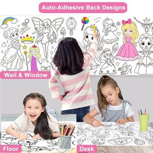 Rouleau de papier à colorier personnalisé DIY pour le dessin des enfants, rouleau de graffiti, imprimé flexographique, papier offset de haute qualité, affiche - Product Image 2