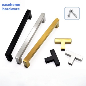 Poignées de meubles et poignées de tiroirs en acier inoxydable, poignées de cuisine en or brossé pour armoires de rangement - Durables et antirouille - Product Image 4