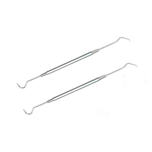 Sonde dentaire Lei Ding en acier inoxydable, outil de soins bucco-dentaires pour le nettoyage et l'inspection des dents avec conception à double crochet - Product Image 1