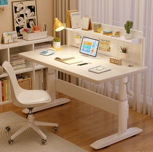 Mesa de aprendizaje de madera maciza para estudiantes de primaria y <span class=keywords><strong>secundaria</strong></span>, escritorio de dormitorio infantil que se puede levantar, mesas escritas a mano - Product Image 5