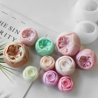 Toolee Plafond Rose Fleur Silicone Fondant Moules-Réutilisable Résistant À La Chaleur Écologique pour Bougie Savon Gâteau Dessert Décoration
