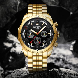 นาฬิกา <span class=keywords><strong>NIBOSI</strong></span> รุ่นใหม่ ปี <span class=keywords><strong>1985</strong></span> กันน้ำ 3atm นาฬิกาควอตซ์ สายสแตนเลสสีเงิน สำหรับผู้ชาย - Product Image 3