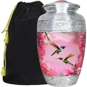 Urna conmemorativa de metal de diseño moderno grande hecha a mano tarros para cenizas de adultos para mantener las cenizas humanas de la India - Product Image 2