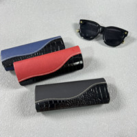Étui à lunettes de soleil en cuir PU fait main de luxe, échantillon gratuit, logo personnalisé, imprimé serpent, étui à lunettes optiques, boîte à lunettes de haute qualité