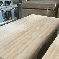 Panneau stratifié en bois de caoutchouc naturel durable, qualité AA, surface lisse poncée, 1220*2440mm, plaque de bois pour plateau de table