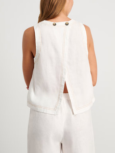 Conjuntos de 2 Piezas de Moda para <span class=keywords><strong>Mujer</strong></span>, Trajes de <span class=keywords><strong>Lino</strong></span> y Algodón sin Mangas, Chaleco y <span class=keywords><strong>Pantalones</strong></span> Anchos, Conjunto Casual de Oficina para <span class=keywords><strong>Mujer</strong></span>, Traje de <span class=keywords><strong>Verano</strong></span> para <span class=keywords><strong>Mujer</strong></span> - Product Image 3