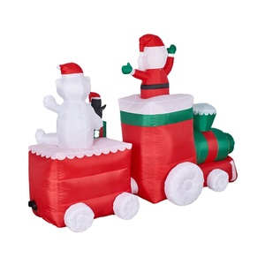 รถไฟเป่าลมรูปเพนกวินสโนว์แมนและซานตาคลอสขนาด7ฟุต - Product Image 4