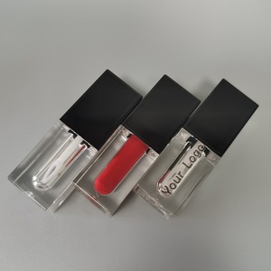 หลอดลิปสติกเปล่าทรงสี่เหลี่ยมจตุรัสขนาดเล็กหรูหรา CY356 สีดำ ขวดลิปกลอสใส พร้อมหัวปัดบลัชออนขนาดเล็ก - Product Image 5