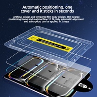 Protection d'écran en verre trempé anti-rayures 9H avec pose automatique et dépoussiérage intégré pour iPad Pro 11 pouces 13 pouces M4 M5