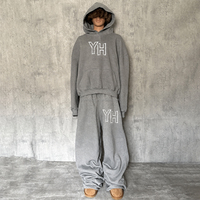 Ensemble de survêtement personnalisé pour homme, fabrication sur mesure, impression designer, en molleton bouclette, pull oversize, ensemble de survêtement en coton épais pour homme