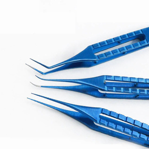 Pinces à épiler de précision en acier inoxydable de haute qualité pour extensions de cils, pointe en fibre, volume, 12-14 cm - Product Image 4