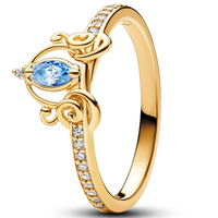 Nouvelle bague en argent plaqué S925 avec zircon taillé en forme de cœur et hexagone, motif couronne et nœud d'amour, bijou de luxe pour femme, idéale pour mariage, fête ou usage quotidien