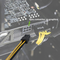 Para línea de fuente de alimentación de tarjeta de vídeo Cable de alimentación SATA con 15 pines 6 pines PCI EXPRESS PCI-E para Cable Adaptador convertidor de gráficos Sata