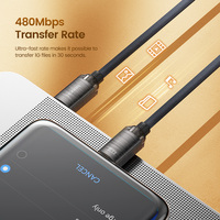 Toocki kabel Data Pd 5a pengisian daya Super cepat, kabel Data Tipe c ke tipe-c untuk ponsel 100w