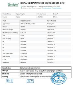 Estratto di guscio di ostrica 70% polvere di Peptide di ostrica fornitura di fabbrica di legno pluviale - Product Image 2