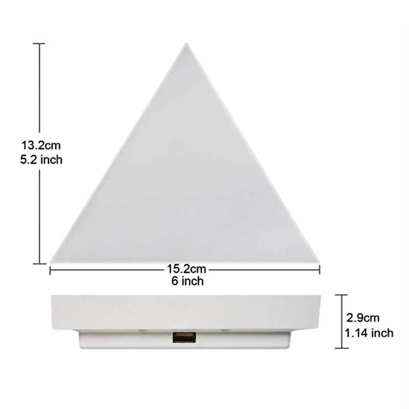 App Remote Touch Control Dimming Rgb Color Triangle Splicing Modular Smart Panels Led Night Light For Party Home