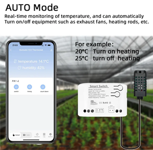 ทูย่า ดีซี 7V-32V/AC 85V-250V WiFi สมาร์ทอินเตอร์เน็ตไร้สายอัจฉริยะสวิตช์อุณหภูมิและความชื้นทำงานร่วมกับอเล็กซา กูเกิล โฮม - Product Image 4