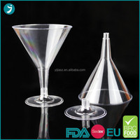 Verres à vin en plastique de 6oz tasse jetable tasses de bar à vin PS pour le vin de gobelet en plastique de fête