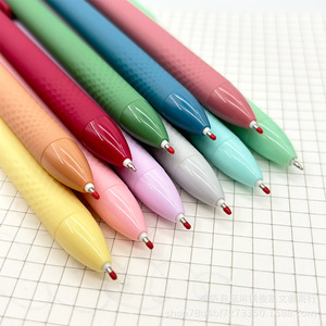 Stylo publicitaire à pression couleur macaron, encre neutre rétro, stylo de signature professionnel, modèle 1058 en carbone noir - Product Image 3