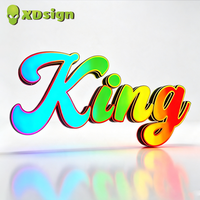 Lettres lumineuses 3D LED personnalisées XDsign Magic Color, étanches, avec contrôle Bluetooth, pour présentoirs publicitaires directionnels