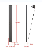 Nouvelle station de recharge pour véhicules électriques en alliage d'aluminium, pilier, socle, support de chargeur à fixation au sol
