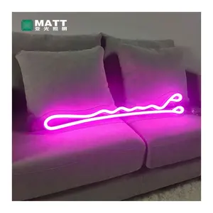 Matt Drop shipping Barber shop beauty salon wall sign acrylic LED neon lights custom hair clip neon sign